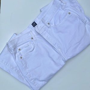 GAP white jeans, true skinny, EUC